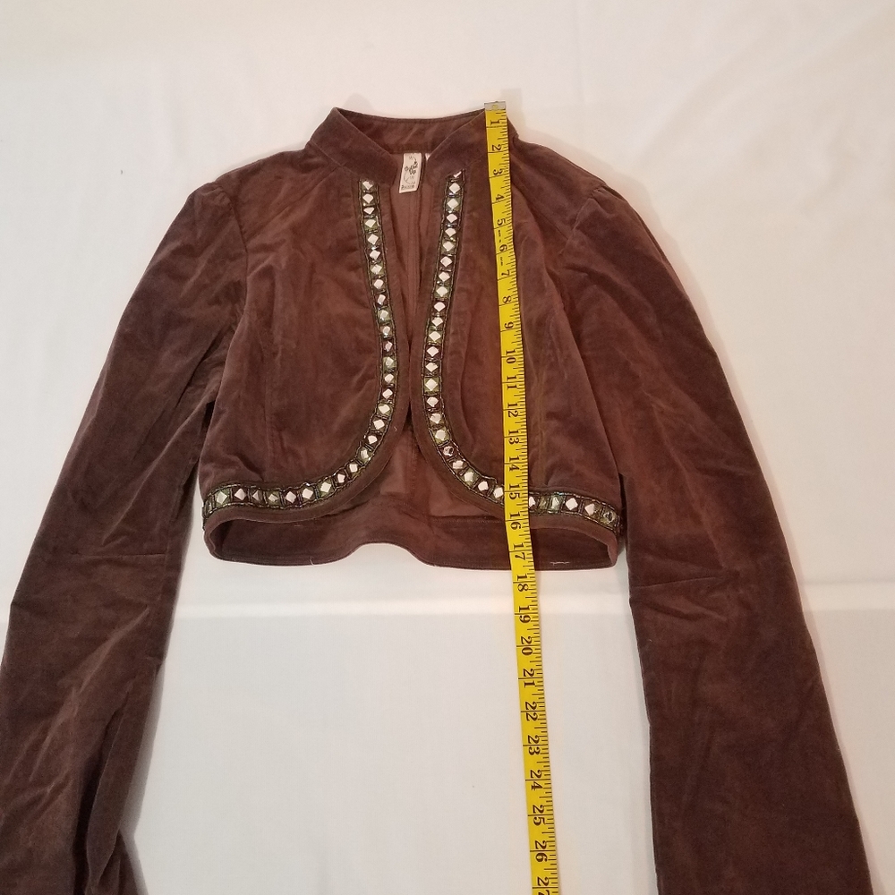 Women's velvet crop top jacket! - Picture 6 of 8